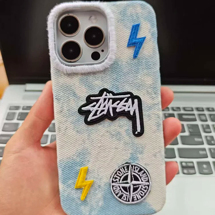 Cover Artigianale Denim Patch – Fatto a Mano